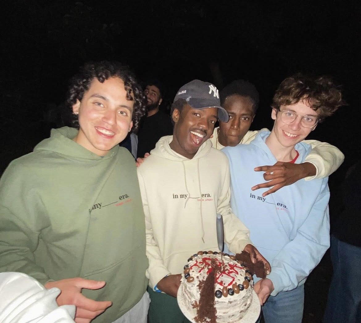 Friends with cake