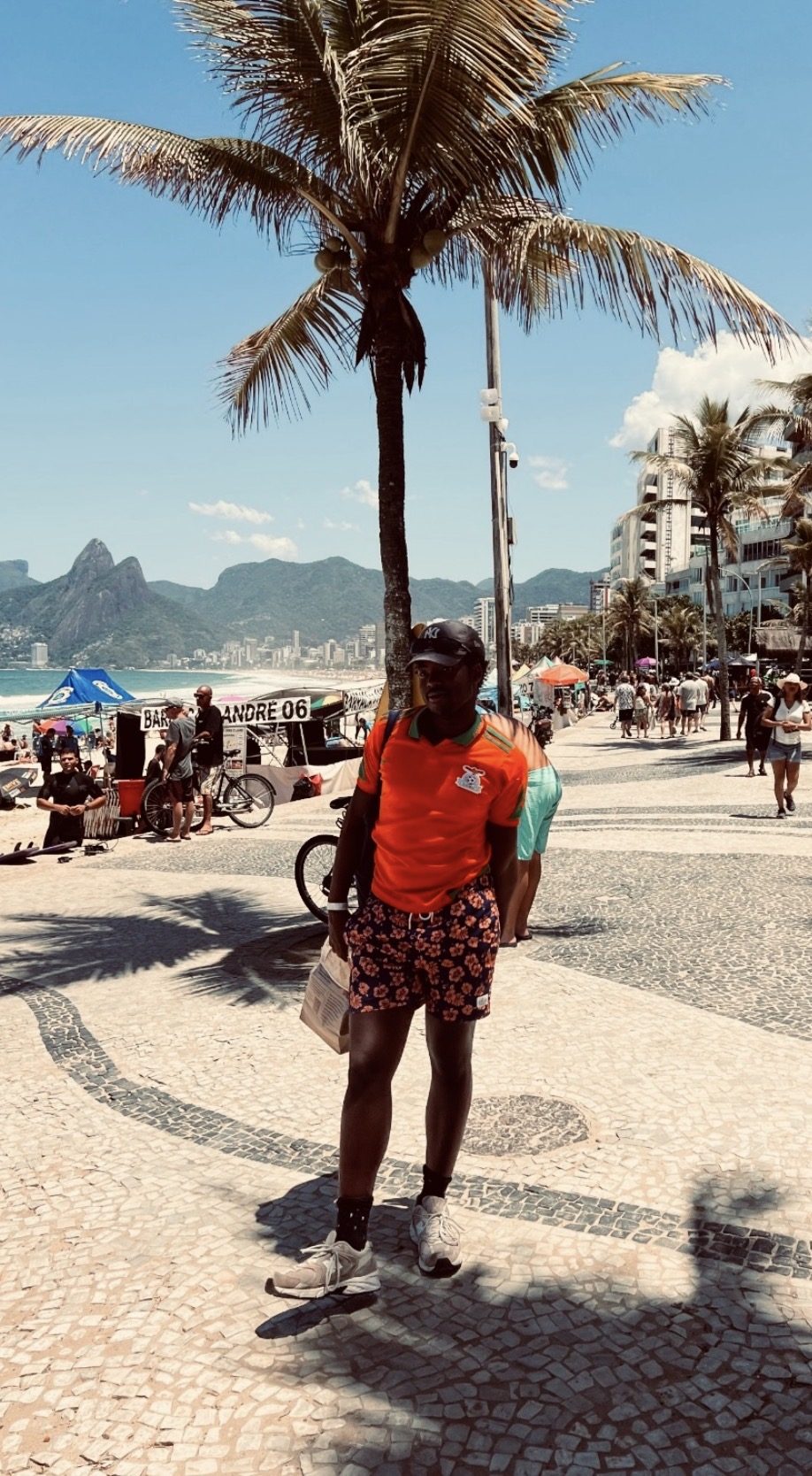 Beach travel moment
